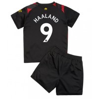 Manchester City Erling Haaland #9 Fußballbekleidung Auswärtstrikot Kinder 2022-23 Kurzarm (+ kurze hosen)